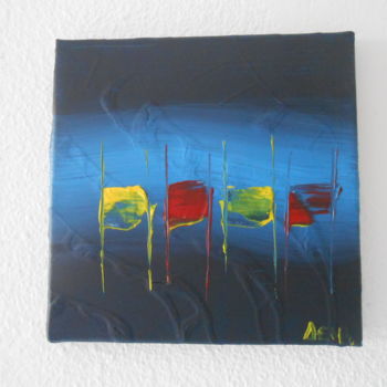 Painting titled "tableau abstrait ma…" by Deph, Original Artwork, Acrylic