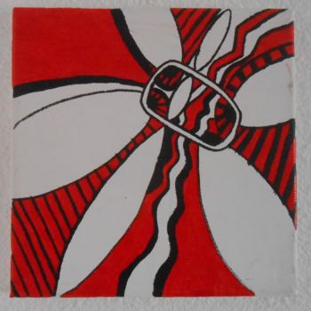 Peinture intitulée "tableau abstrait ro…" par Deph, Œuvre d'art originale, Acrylique