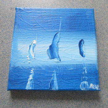 Schilderij getiteld "marine-12-20x20cm.j…" door Deph, Origineel Kunstwerk, Acryl