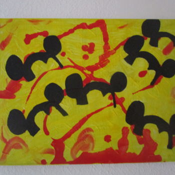 Schilderij getiteld "pop art mickey 30x4…" door Deph, Origineel Kunstwerk, Acryl