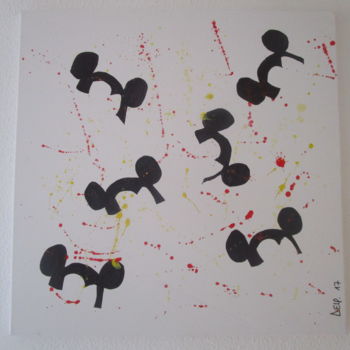 Painting titled "pop art mickey 50x5…" by Deph, Original Artwork, Acrylic