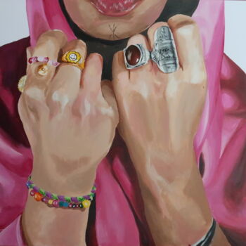 Painting titled ""hands V"" by Depict Sofia, Original Artwork, Acrylic