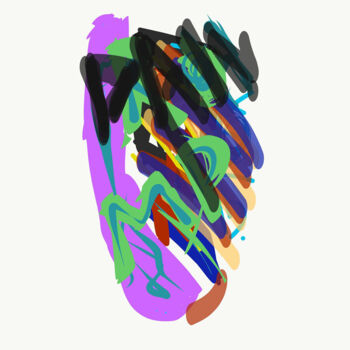 Digital Arts titled "An abstract boy in…" by Weirdo Apache, Original Artwork, Digital Painting
