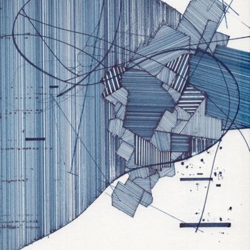 Dibujo titulada "Asvirus 107" por Derek Lerner, Obra de arte original, Tinta