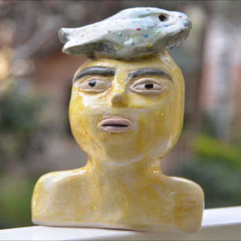 Sculpture titled "Fisherman" by Derinsu Yener, Original Artwork, Ceramics