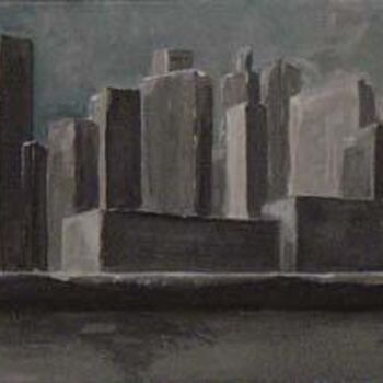 Pintura titulada "ARRIVEE A NEW YORK 4" por Derrey, Obra de arte original