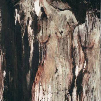 Painting titled "Réconciliation" by Roseline Deschamps, Original Artwork, Oil