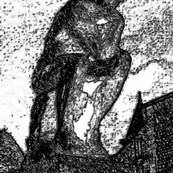 "Le Penseur de Rodin" başlıklı Dijital Sanat René Desenne tarafından, Orijinal sanat, Diğer