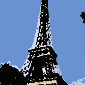 Digital Arts titled "Tour Eiffel, silhou…" by René Desenne, Original Artwork, Other
