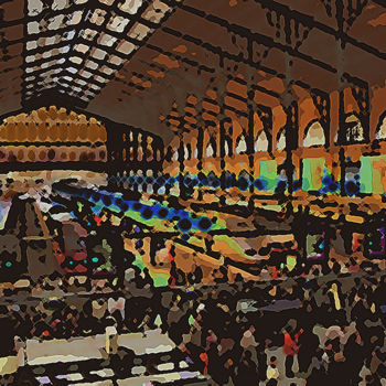Artes digitais intitulada "Paris, la Gare du N…" por René Desenne, Obras de arte originais, Outro