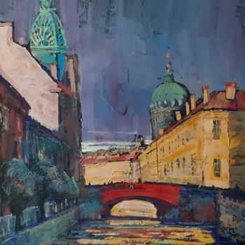 "Красный мост." başlıklı Tablo Александр Крюков tarafından, Orijinal sanat, Zamklı boya