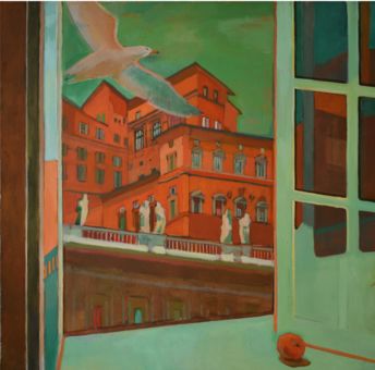 Pintura intitulada "From the windows of…" por Maria Tregubova, Obras de arte originais, Acrílico