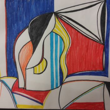 Drawing titled "bullfight" by Natalie Law Y.K.Y, Original Artwork, Marker