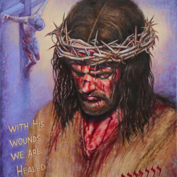 Peinture intitulée "Jesus Christ. "...…" par Katerina Kariukova, Œuvre d'art originale, Huile