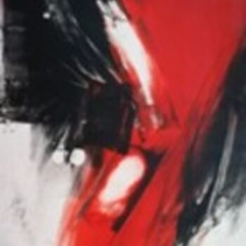 Painting titled "Rouge" by Copyright Maria Desmée, Droits Protégés , Original Artwork, Oil