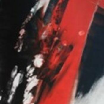 Pittura intitolato "Rouge captif" da Copyright Maria Desmée, Droits Protégés , Opera d'arte originale, Olio