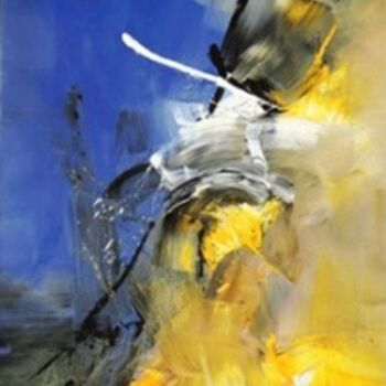 Pintura intitulada "L'aube prend feu" por Copyright Maria Desmée, Droits Protégés , Obras de arte originais