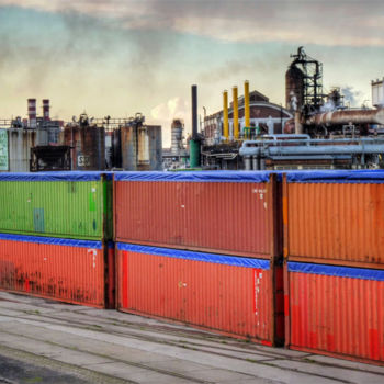 Photographie intitulée "Containers" par Federico Desmoulin - Moko, Œuvre d'art originale