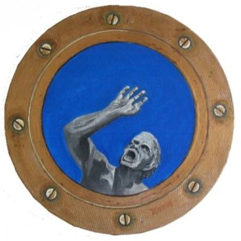 Pintura intitulada "Un homme à la mer" por Desnoyers, Obras de arte originais, Acrílico