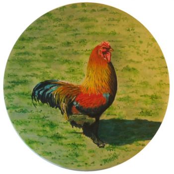 Painting titled "LE COQ" by Desnoyers, Original Artwork, Other