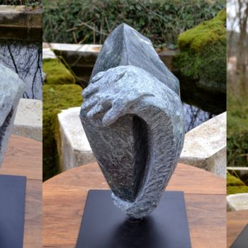 Escultura intitulada "2021 . C08 Gabbro d…" por Alain Despres, Obras de arte originais, Pedra