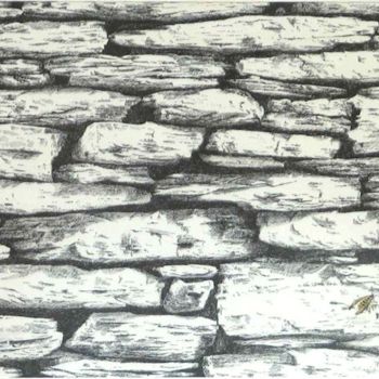 Disegno intitolato "Mur de pierres" da Pierre Fabry, Opera d'arte originale, Altro