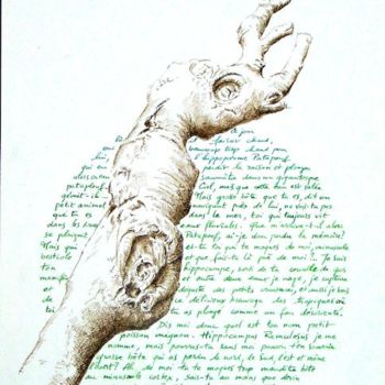 Dessin intitulée "Hippocampenbois" par Pierre Fabry, Œuvre d'art originale, Autre