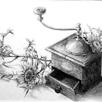 Desenho intitulada "Moulin à chardons" por Pierre Fabry, Obras de arte originais, Outro