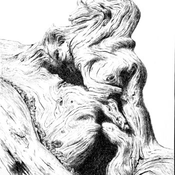 Drawing titled "Mélée" by Pierre Fabry, Original Artwork, Ink