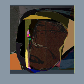 Artes digitais intitulada "masque-compo-5-mars" por Jean-Marie Deschamp, Obras de arte originais, Trabalho Digital 2D