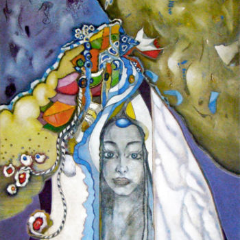 Pintura intitulada "Fairy" por Detelina Zdravkova, Obras de arte originais, Óleo