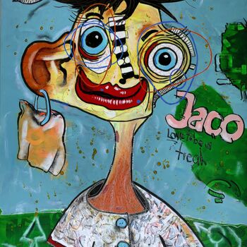 Painting titled "JACO-love, to be a…" by Detlev Eilhardt, Original Artwork, Acrylic