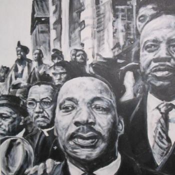 Peinture intitulée "mlk" par Erwan Deuff, Œuvre d'art originale