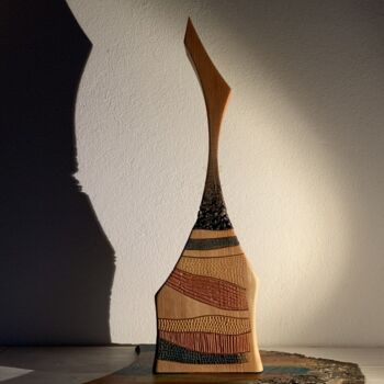 Sculpture intitulée "La Verità: Il Perco…" par Deusmou, Œuvre d'art originale, Bois