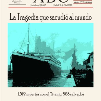 Incisioni, stampe intitolato "Portada-Titanic" da Joseph De Utia, Opera d'arte originale, incisione