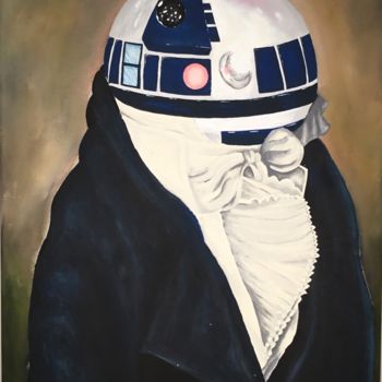 Painting titled "Classic - R2D2" by Déverson Frazão, Original Artwork, Acrylic