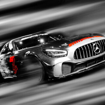 Arts numériques intitulée "AMG Mercedes GT4 -…" par Deverviers, Œuvre d'art originale, Travail numérique 2D