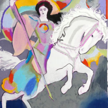 Σχέδιο με τίτλο "Joan of Arc" από Devorah Rosen, Αυθεντικά έργα τέχνης, Ψηφιακή φωτογραφία