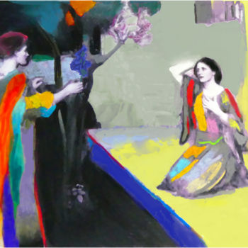 Disegno intitolato "A Passion Flower" da Devorah Rosen, Opera d'arte originale, Fotografia digitale