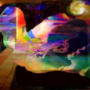 Digital Arts titled "Sacred Silence and…" by Devorah Rosen, Original Artwork, Digital Painting