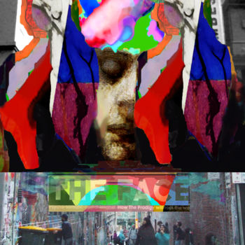 Digital Arts με τίτλο "Reclaiming the Face…" από Devorah Rosen, Αυθεντικά έργα τέχνης, Ψηφιακή ζωγραφική