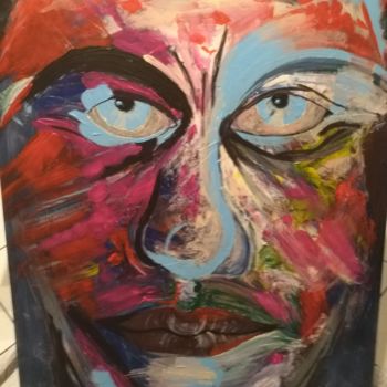 Painting titled "Angry man" by Cortinhal Dévora, Original Artwork, Acrylic