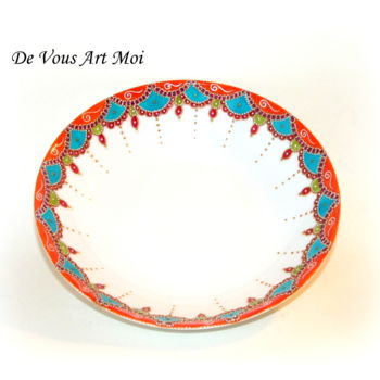 Artisanat intitulée "saladier coloré,pla…" par Devousartmoi, Œuvre d'art originale, Cuisine et salle à manger