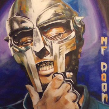 Pintura intitulada "MF Doom" por Tangdam, Obras de arte originais, Óleo