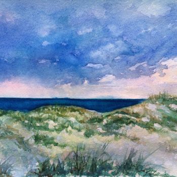 Картина под названием "Балтийское побережье" - Dganna, Подлинное произведение искусства, Акварель