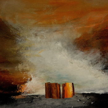 Картина под названием "paysage-imaginaire-…" - Daniel Greuzard, Подлинное произведение искусства, Акрил