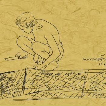 Rysunek zatytułowany „theyyam-1.jpg” autorstwa Dhanaraj Keezhara, Oryginalna praca