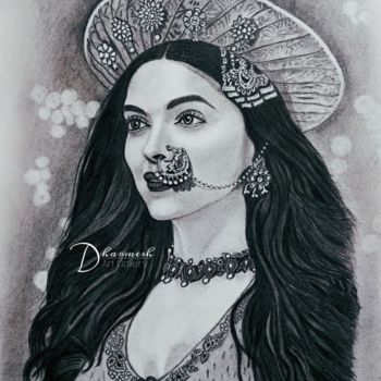 Deepika Padukone Sketch, Drawing by Dharmesh Panchal | Artmajeur