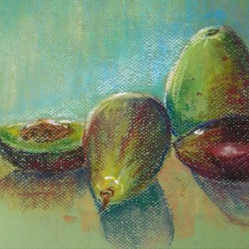 绘画 标题为“Avocado” 由Dharsha Samarasinha, 原创艺术品, 粉彩