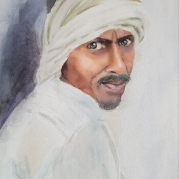 Painting titled "Expression" by Dharsha Samarasinha, Original Artwork, Watercolor